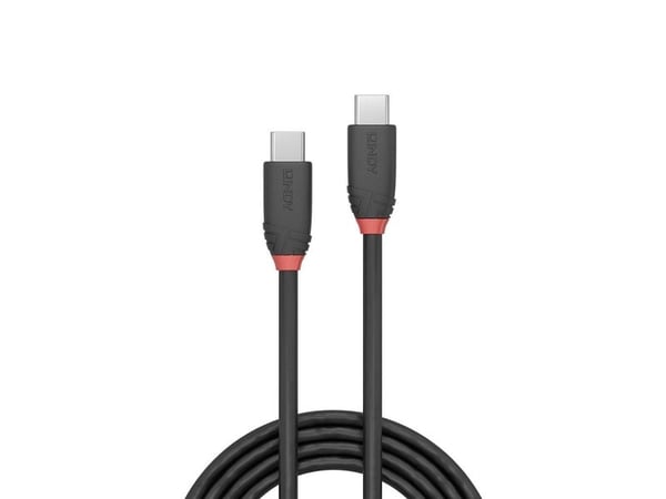 Lindy 36907, 1,5 m, USB C, USB C, USB 3.2 Gen 1 (3.1 Gen 1), 10 Gbit/sek, Sortera