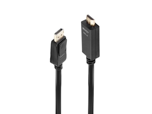Lindy 36924, 5 m, DisplayPort, HDMI Type A (Standard), Hankjønn, Hankjønn, 3840 x 2160 piksler
