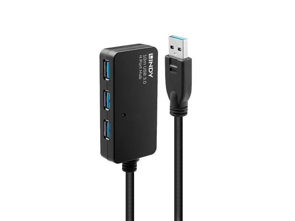 Lindy 43159, USB 3.2 Gen 1 (3.1 Gen 1) Type-A, USB 3.2 Gen 1 (3.1 Gen 1) Type-A, 5000 Mbit/s, Svart, Plast, Rund kabel