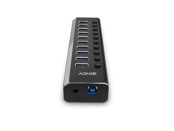 Lindy 43370, USB 3.2 Gen 1 (3.1 Gen 1) Type-B, USB 3.2 Gen 1 (3.1 Gen 1) Type-A, 5000 Mbit/s, musta, akryylinitriilibutadieenistyreeni, alumiini, 1 m