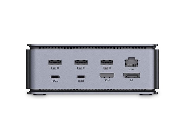 Lindy 43372, Dokking, USB4, 100 W, 3,5 mm, 1000 Mbit/s, Antrasitt