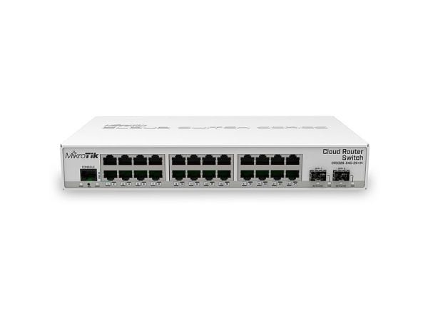 MikroTik Cloud Router Switch CRS326-24G-2S+IN - Switch - Administrerad - 24 x 10/100/1000 + 2 x SFP+ - skrivbordsmodell