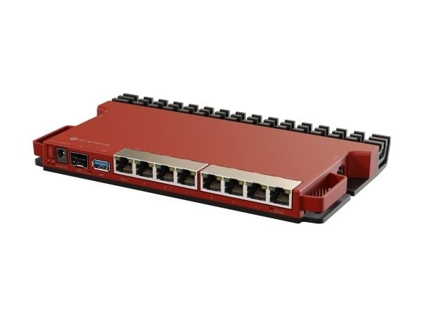 MikroTik L009 Series L009UIGS-RM - Router 9-ports-switch - 1GbE, 2.5GbE 2,4 GHz - DIN-skenmonterbar
