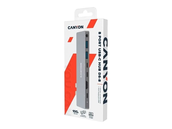 Canyon CNS-TDS08DG, 3,5 mm, Harmaa, 62,5 mm, 168 mm, 24 mm