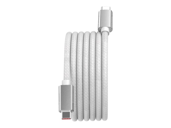 XtremeMac X-Magnet - USB-kabel - USB-C (hane) till USB-C (hane) - USB 2.0 - 1.5 m - Snabbladdning upp till 60 W, magnetisk - vit