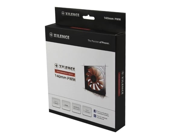 Xilence Performance C Series XPF140.R.PWM - Lådfläkt - 140 mm - svart, röd