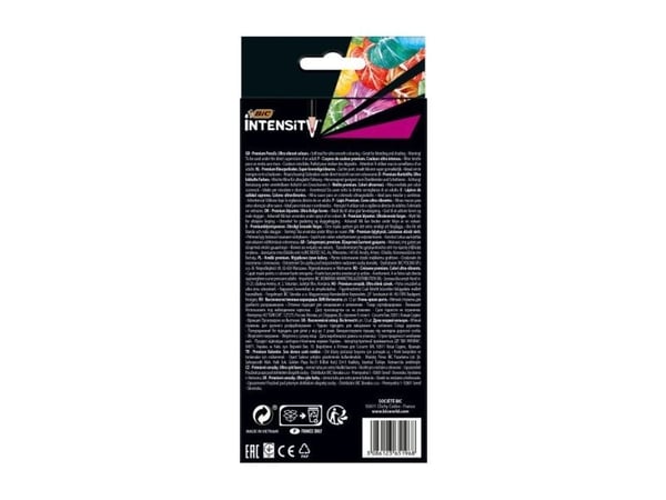 BIC Intensity Premium, Sort, Blå, Brun, Grønn, Lyseblå, Oransje, Rosa, Lilla, Rød, Fiolett, Hvit, Gult, 12 stykker