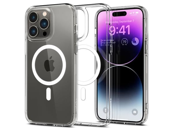 Spigen ACS04825, Mobilskal, Apple, iPhone 14 Pro Max, 17 cm (6.7"), Transparent, Vit