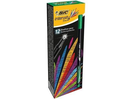 BIC fineliner Intensity, Fint, 1 farger, Grønn, 0,4 mm, Sort, Grønn, 12 stykker BIC fineliner Intensity, Fint, 1 farger, Grønn, 0,4 mm, Sort, Grønn, 12 stykker