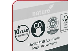 herlitz pärm maX.file nature, ryggbredd 80 mm, svart rygg, med svart moln marmor-pappersöverdrag, invändigt (5171806)