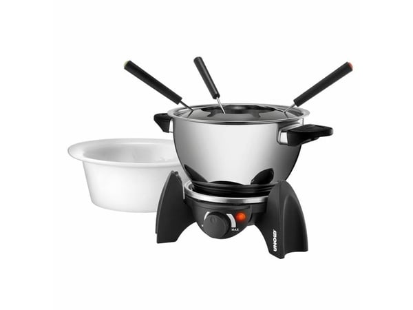 UNOLD FONDUE SET - Fonduegryta - 500 W - svart / rostfritt stål