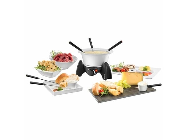 UNOLD FONDUE SET - Fonduegryta - 500 W - svart / rostfritt stål