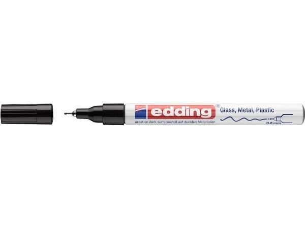 edding 780 paint - Markering - permanent - svart - vattenbaserat pigmentbläck - 0.8 mm