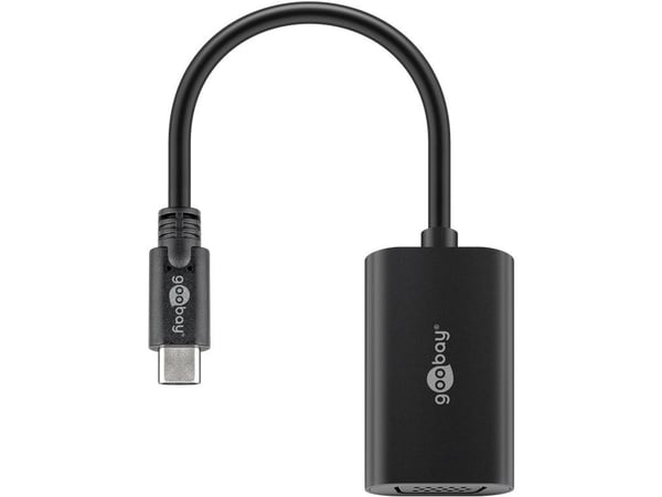 Goobay 38531, 0,2 m, USB typ-C, VGA (D-Sub), Hankontakt, Hankontakt, Rak