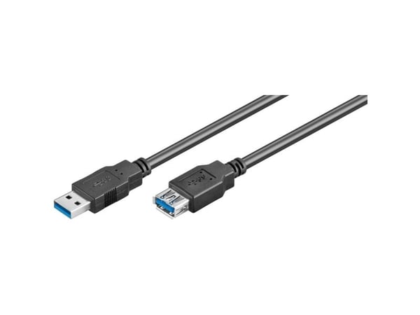 Goobay 43998, 1,8 m, USB A, USB A, USB 3.2 Gen 1 (3.1 Gen 1), Hankjønn/hunkjønn, Sort