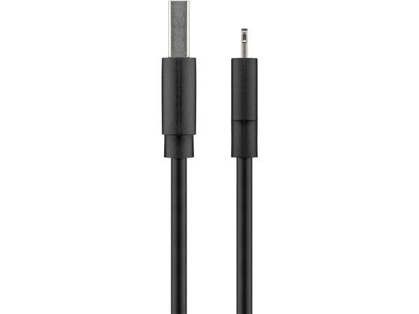 Goobay 72906, 2 m, Lightning, USB A, Hankjønn, Hankjønn, Svart
