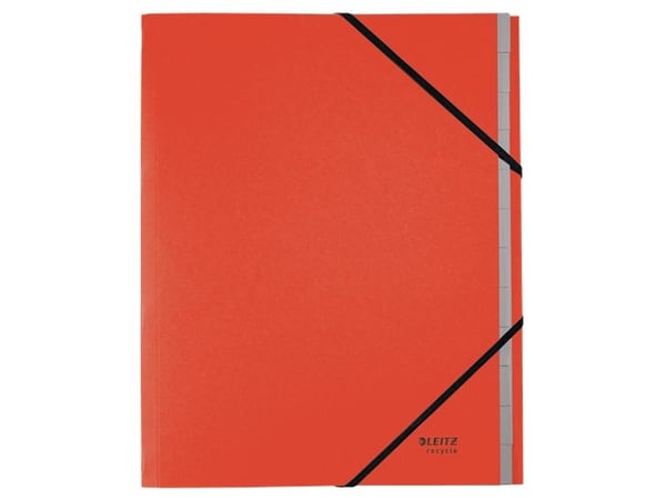 Leitz Recycle - Klassifikationsmapp - 12 delar - för A4 (210 x 297 mm) - tabbad - röd