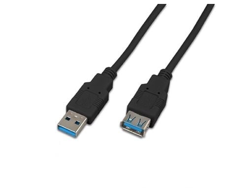 Wirewin USB 3.0 A-A MF 1.8 SW, 1,8 m, USB A, USB A, USB 3.2 Gen 1 (3.1 Gen 1), Hankjønn/hunkjønn, Sort