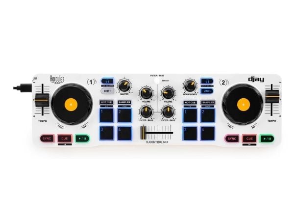 Hercules DJControl Control MIX Bluetooth Pour Smartphone et tablettes ( Andoid e, USB Type-A, 340 mm, 100 mm, 49 mm, 500 g, USB