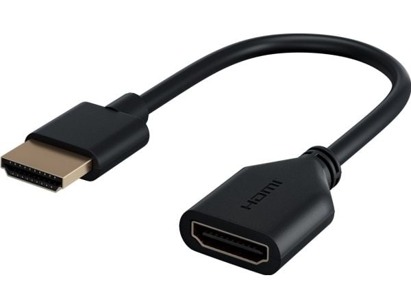 Goobay 64824, 0,1 m, HDMI Type A (Standard), HDMI, 3D, 18 Gbit/sek, Svart