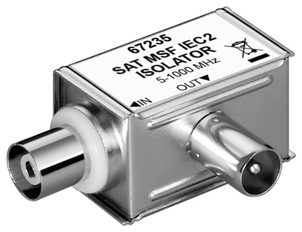 Goobay 67235, Coaxial, Coaxial, Silver