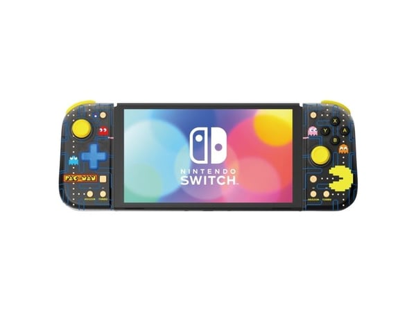 Hori Split Pad Compact (PAC-MAN), Spelplatta, Nintendo Switch, Nintendo Switch OLED, D-pad, Turbo-knapp, Svart, Gul, 139 mm, 164 mm