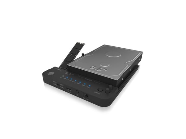 ICY BOX IB-2913MCL-C31 - HDD / SSD-dokkestasjon - 2,5" / 3,5" delt - SATA - USB 3.2 (Gen 2) - svart