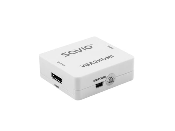 Savio CL-110 Omvandlare/Adapter VGA-> HDMIFull HD/1080p 60Hz, VGA, HDMI