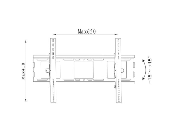 TECHly - Monteringssett (veggmontering) - tippbar - for LCD-skjerm - svart - skjermstørrelse: 32"-70"