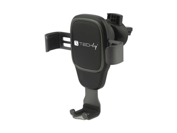 TECHly - Bilholder for mobiltelefon - universal, with gravity system - from 2.5" to 3.6" wide - svart