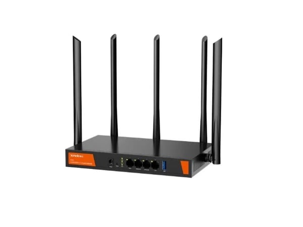Tenda W30E AX3000, Dual-band (2,4 GHz / 5 GHz), Nätverksansluten (Ethernet), Svart, Bordsrouter
