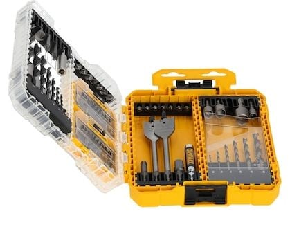 DeWALT DT70785-QZ, 100 styck, PH2, PZ3, T10, T15, T20, T25, T30, T40, (1) Wood milling drill Ø 22 / 25 (1) Black and Gold metal drill bits: 2 / 3 /...