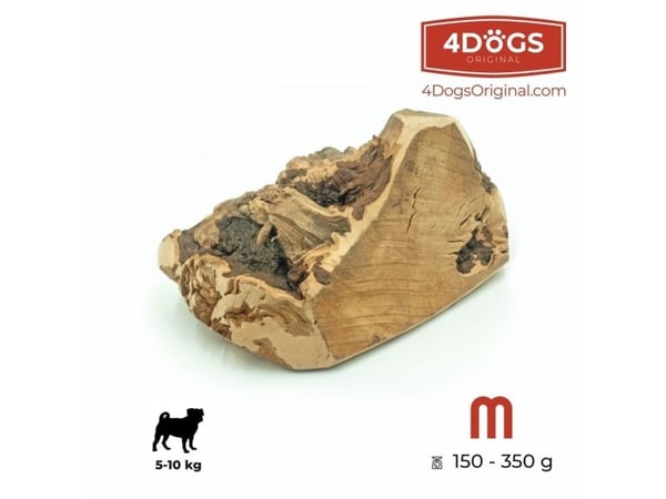 4DOGS KORZEN_M, Hund, Snacksleksak, Brun, Tuggande, Polen, 350 g