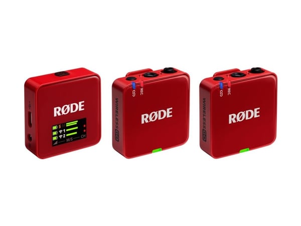 RØDE Wireless GO - 3. generasjon - mikrofonsystem - USB - rød