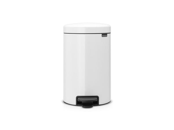 Poljinkori, Brabantia newIcon, valkoinen, jauhemaalattu teräs, 12 l, muovinen sisäsäiliö