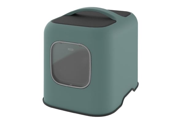 Rotho BIALA, Katt, Kattedo med lokk, Grønn, Plast, 395 mm, 510 mm Rotho BIALA, Katt, Kattedo med lokk, Grønn, Plast, 395 mm, 510 mm