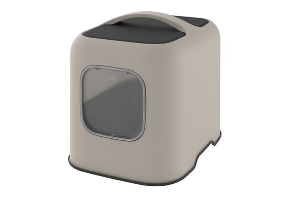 Rotho BIALA, Katt, Kattedo med lokk, Beige, Plast, 395 mm, 510 mm Rotho BIALA, Katt, Kattedo med lokk, Beige, Plast, 395 mm, 510 mm