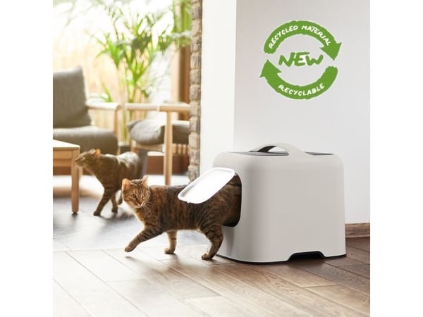Rotho BIALA, Katt, Kattsandlåda med tak, Beige, Plast, 395 mm, 510 mm