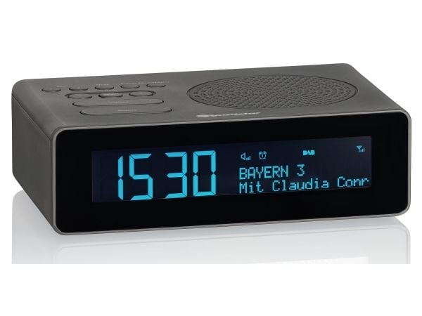 Roadstar CLR-290D+/BK, Klokke, Analog og digital, DAB+, FM, Automatisk tuning, 2 W, LCD
