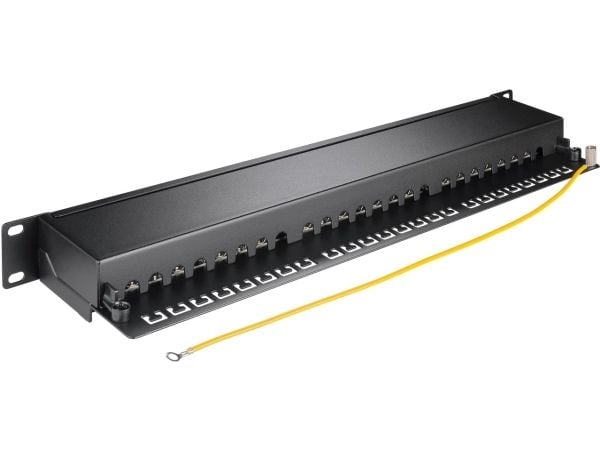 CAT 6A 19 tums (48,3 cm) kopplingspanel, 24 portar (1 HE)
