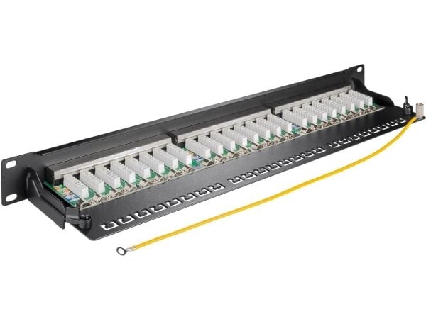 CAT 6A 19 tums (48,3 cm) kopplingspanel, 24 portar (1 HE)