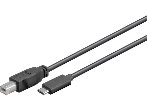 USB-C ™ till USB-B-kabel, 1 m, svart