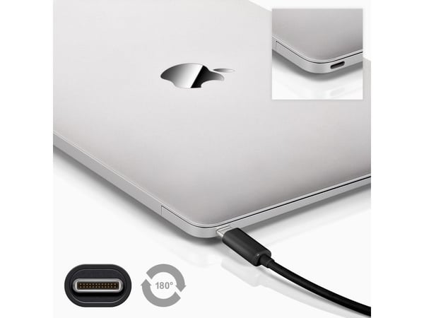 USB-C ™ till USB-B-kabel, 1 m, svart