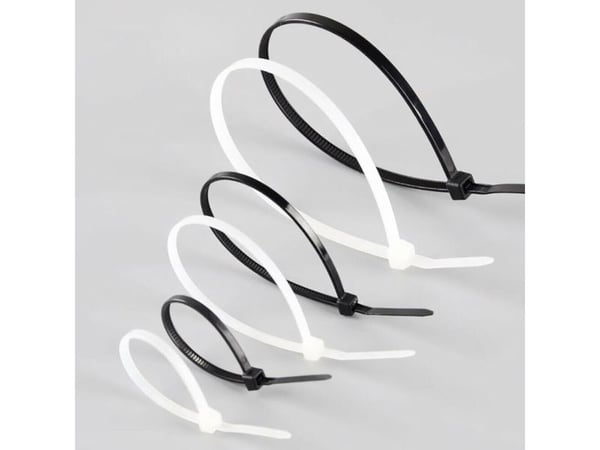 Techly 280 x 4.8mm, Nailon, Musta, 3 - 70 mm, CE, UL, RoHS, Reach, ISO 9001, 280 mm, 4,8 mm