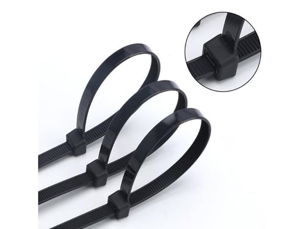 Techly 280 x 4.8mm, Nailon, Musta, 3 - 70 mm, CE, UL, RoHS, Reach, ISO 9001, 280 mm, 4,8 mm
