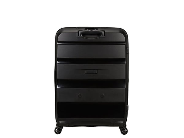 American Tourister BON AIR DLX, Vaunu, Kova kuori, Musta, Suuri, Polypropeeni (PP), 4 renkaita