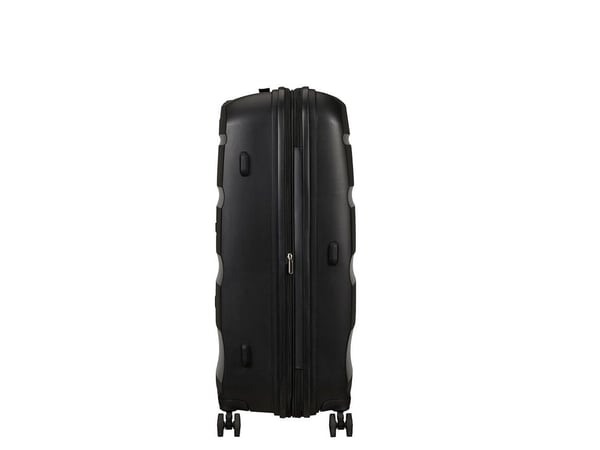 American Tourister BON AIR DLX, Vaunu, Kova kuori, Musta, Suuri, Polypropeeni (PP), 4 renkaita