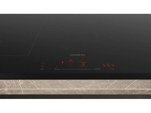 Siemens iQ500 ED851HSB1E - Induktionshäll - 4 kokplattor - Fördjupning - bredd: 75 cm - djup: 49 cm - fasett, - ramlös - svart