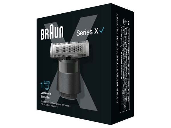 Braun XT20, Parranajopää, 1 pää(t), Musta, Braun, Braun Series X, Kiina