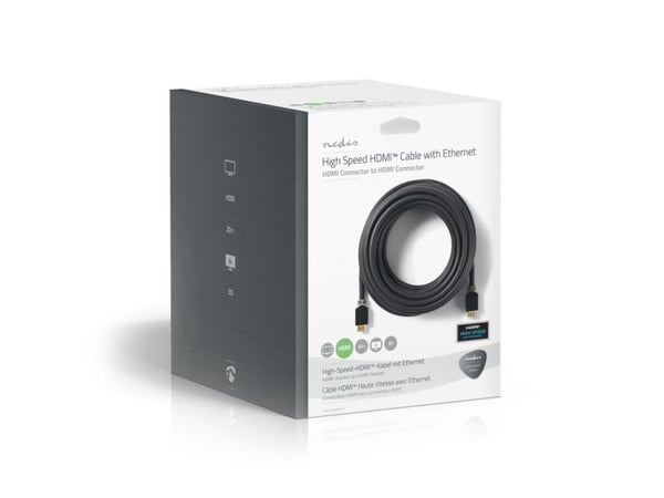 Nedis CVBW34000AT200, 20 m, HDMI typ A (standard), HDMI typ A (standard), 3D, antracit
